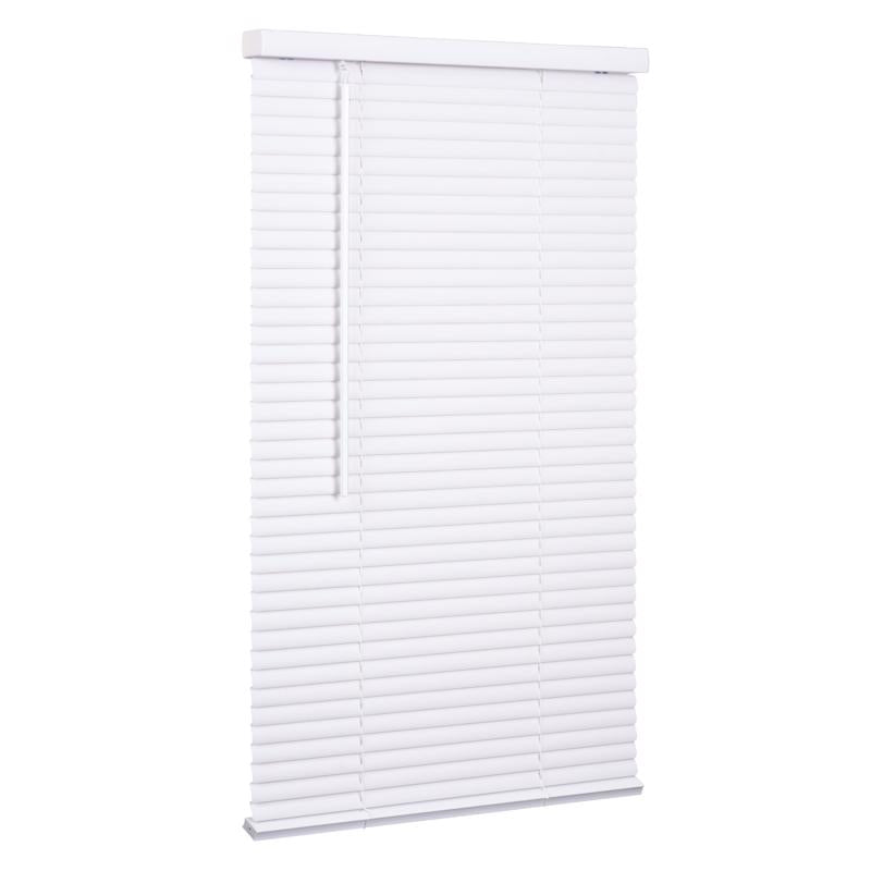 Living Accents Vinyl 1 in. Mini-Blinds 24 in. W X 72 in. H White Cordless