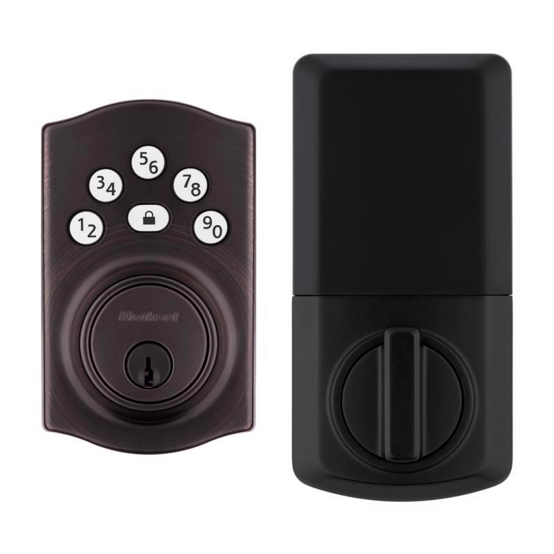Kwikset Powerbolt Venetian Bronze Zinc Electronic Deadbolt