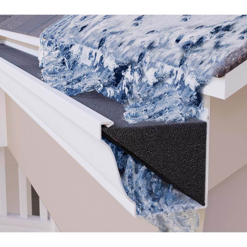 GutterFoam 5049387 5 x 48 in. Polyether Outdoor Foam Gutter Guard, Black, 8 Pack
