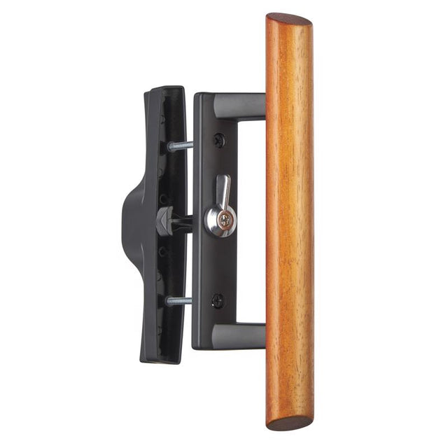 SLDNG DR LTCH BLK/BR7/8"