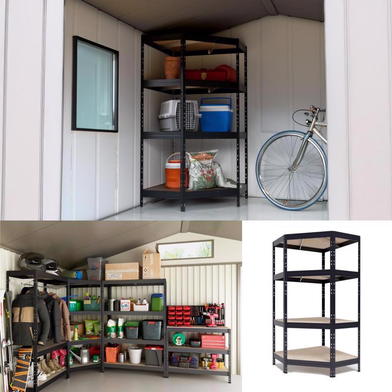 Ar Shelving Garage Corner 71 in. H X 35.4 in. W X 18 in. D Metal Shelving Unit