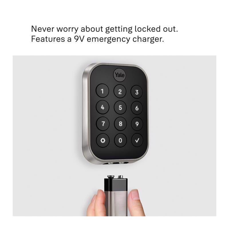 Yale Assure Lock 2 Satin Nickel Metal Bluetooth Keypad Entry Smart Lock