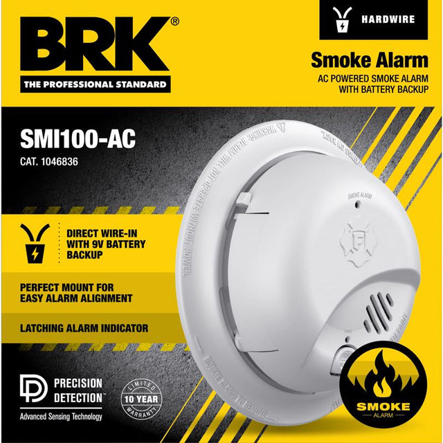 SMOKE ALARM ION 120V+BAT