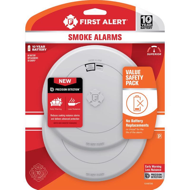 SMOKE DETECTOR BTRY 2PK