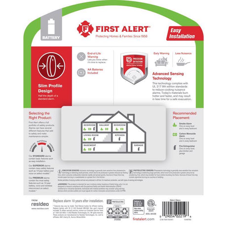 First Alert Slim Battery-Powered Photoelectric Smoke and Carbon Monoxide Detector