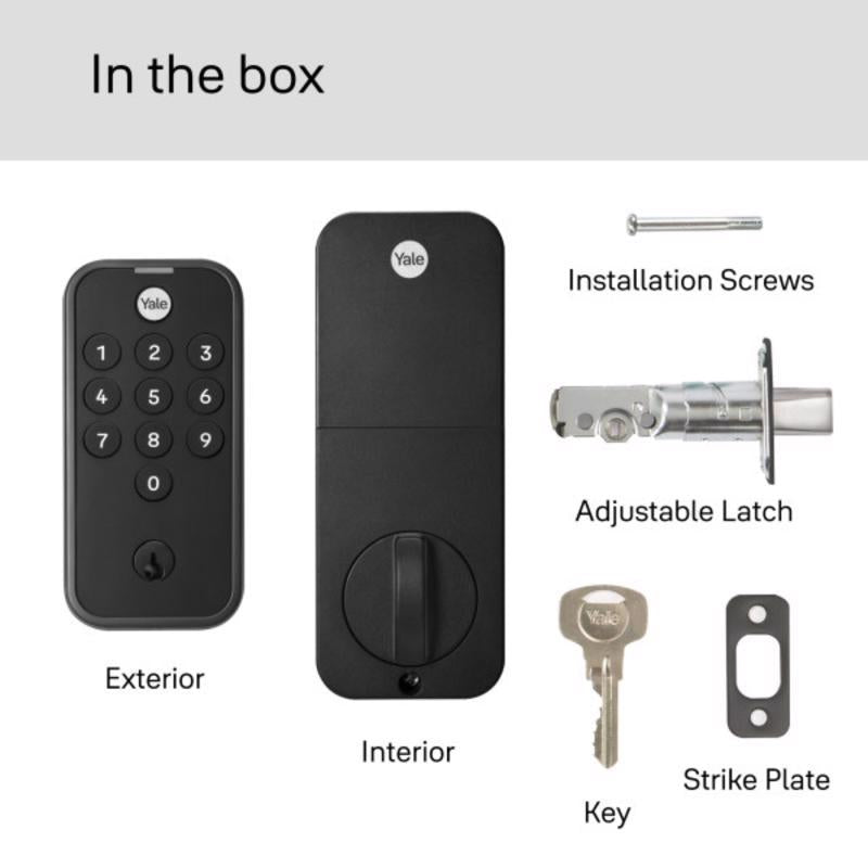 Yale Code Matte Black Metal Electronic Deadbolt