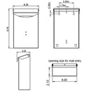 Gibraltar Mailboxes City Classic Galvanized Steel Wall Mount Black Mailbox