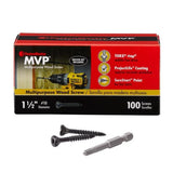 WOOD SCREW 1-1/2" 100PK