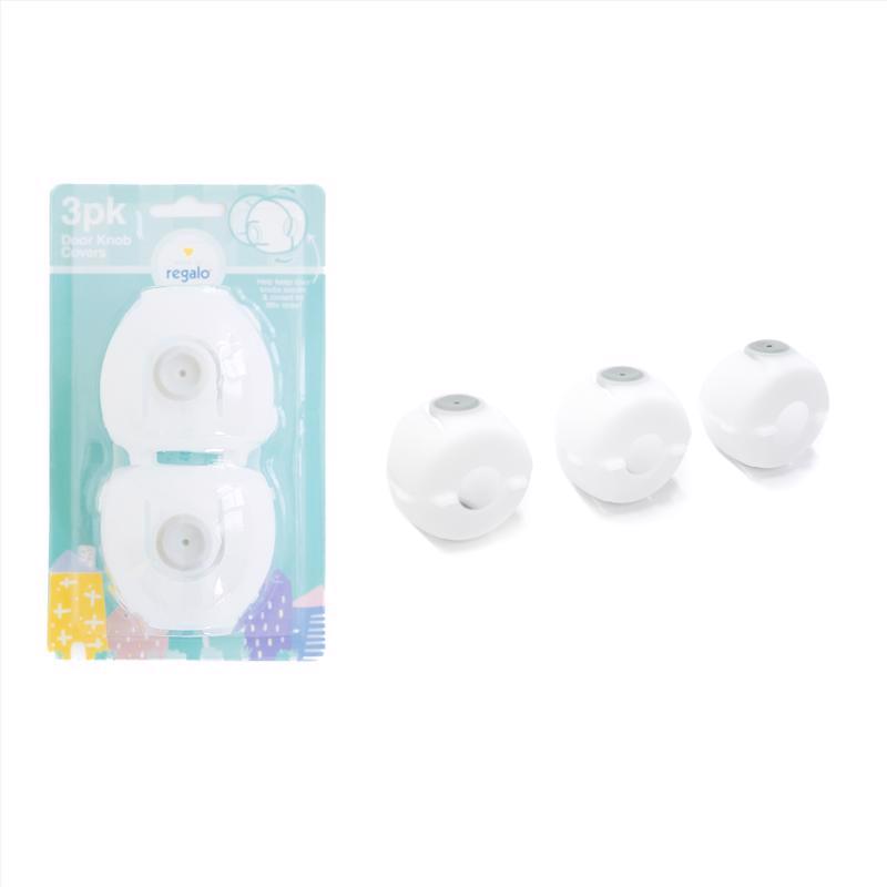 Regalo Clear Plastic Door Knob Covers 3 pk