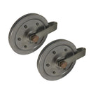 PULLEY ALUM GRAY 4" 2PK