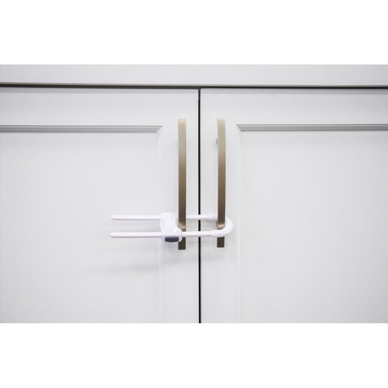 Regalo White Plastic Cabinet Locks 2 pk