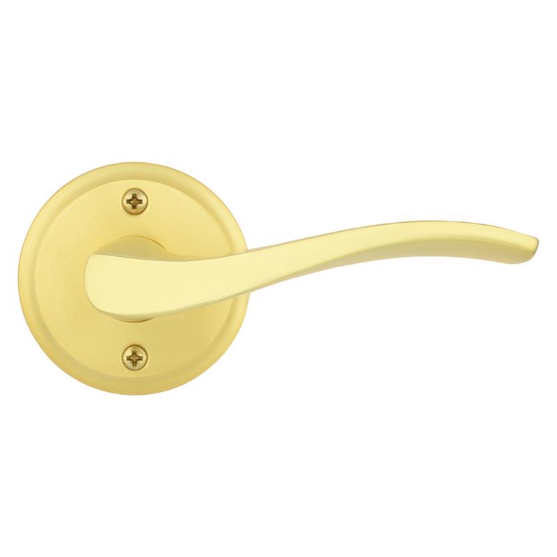 Kwikset Sedona Transitional Satin Brass Passage Lever Right or Left Handed