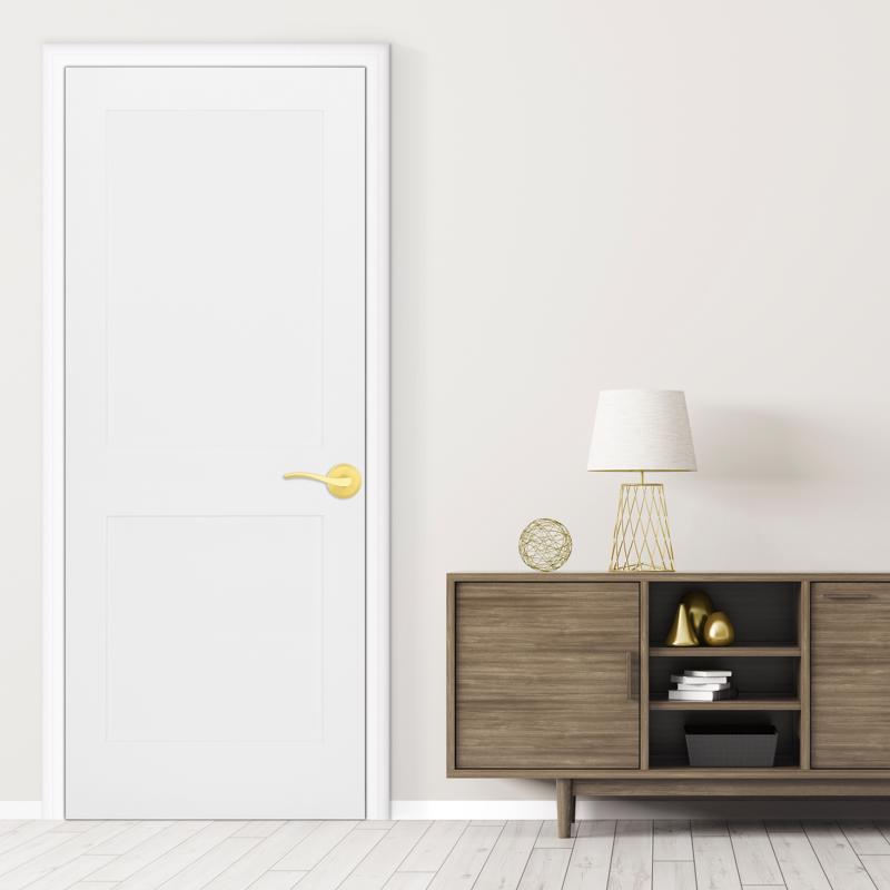 Kwikset Sedona Transitional Satin Brass Passage Lever Right or Left Handed
