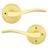 Kwikset Sedona Transitional Satin Brass Privacy Lever Right or Left Handed