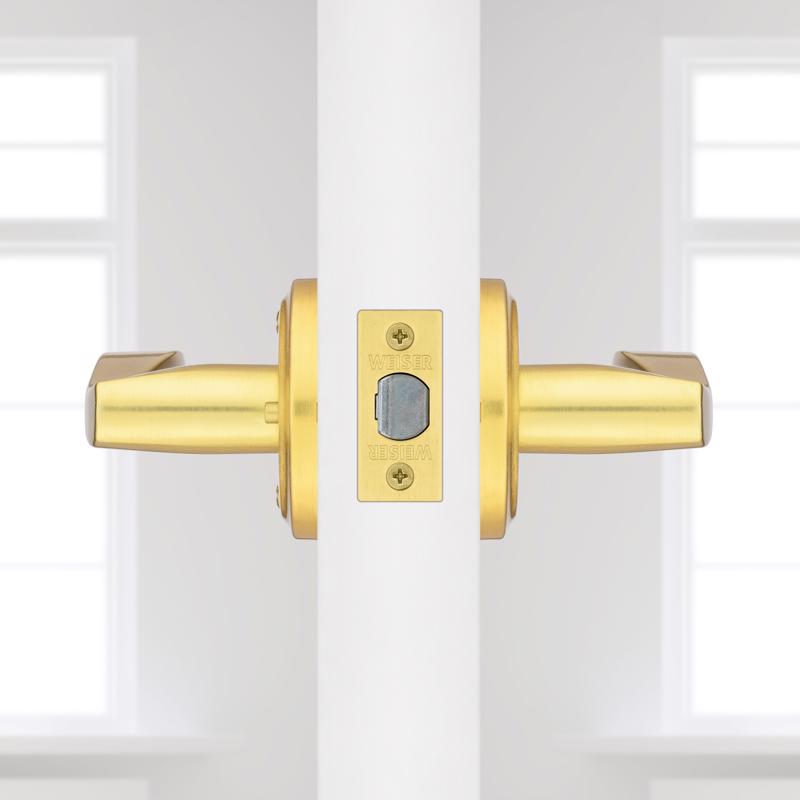 Kwikset Sedona Transitional Satin Brass Privacy Lever Right or Left Handed
