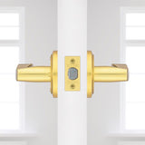 Kwikset Sedona Transitional Satin Brass Privacy Lever Right or Left Handed
