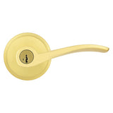Kwikset Sedona Transitional Satin Brass Entry Lever KW1 1-3/4 in.