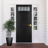 Kwikset Sedona Transitional Satin Brass Entry Lever KW1 1-3/4 in.