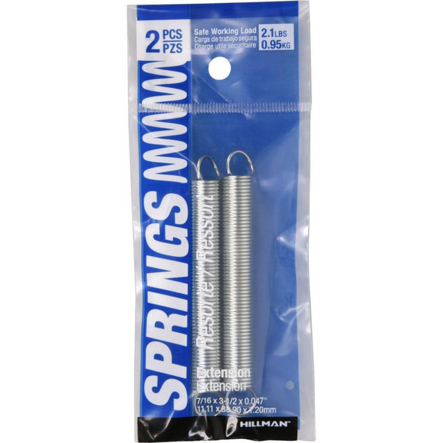 SPRING EXT 3.5X7/16" 2PK