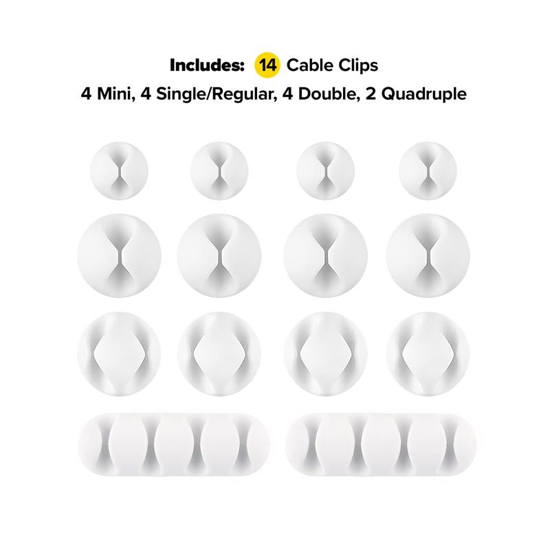 Wrap-It 1 in. L White Plastic Cable Clip