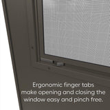 Larson 81 in. H X 36 in. W Vinyl/Wood Brown Mid-View Reversible Self-Storing Storm Door