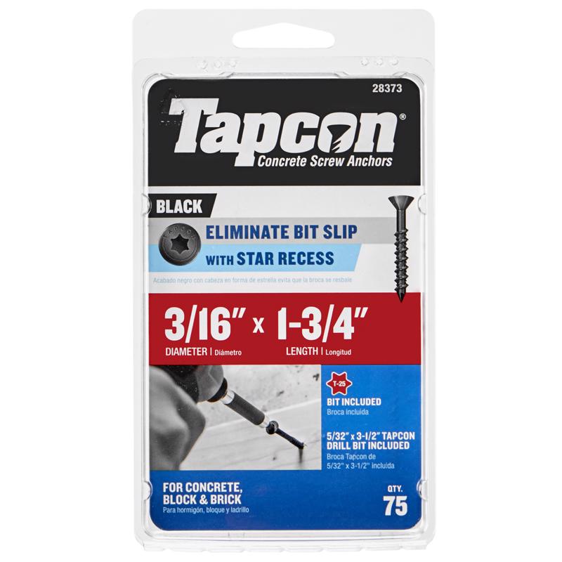 3/16X1-3/4 STR TAPCN BLK