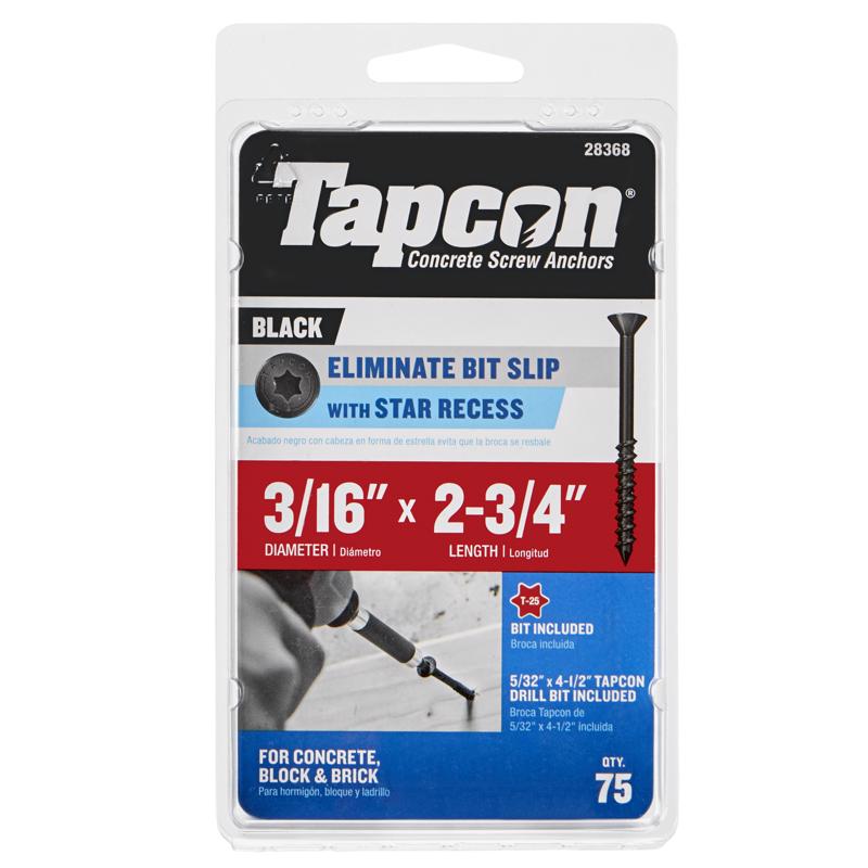 3/16X2-3/4 STR TAPCN BLK