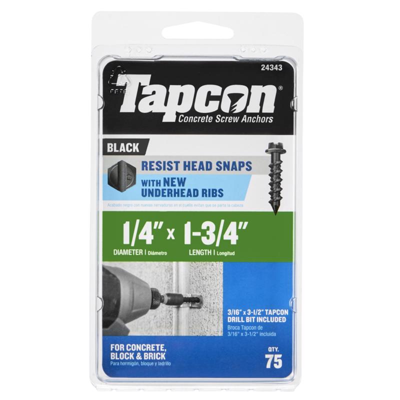 1/4X1-3/4 HWH TAPCON BLK