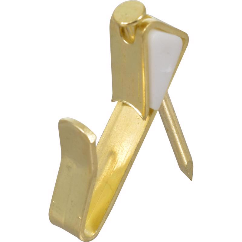 HILLMAN ReadyNail Polished Brass Gold Picture Hanger 20 lb 6 pc