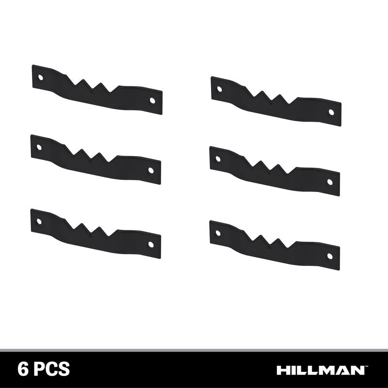 HILLMAN Black Sawtooth Hanger 5 lb 6 pc