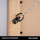 HILLMAN Black D-Ring Hanger 25 lb 4 pk