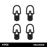 HILLMAN Black D-Ring Hanger 25 lb 4 pk