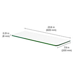 Dolle 0.31 in. H X 23.6 in. W X 7.9 in. D Clear Glass Shelf Board