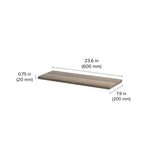 Dolle Lite .75 in. H X 23.6 in. W X 7.9 in. D Driftwood Wood Shelf Board