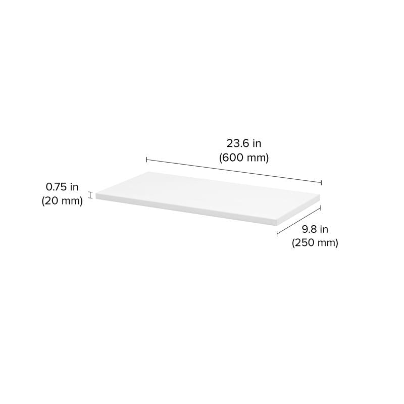 Dolle Lite .75 in. H X 23.6 in. W X 9.8 in. D White Wood Shelf Board