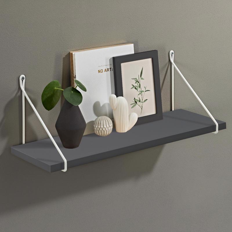 Dolle Lite .75 in. H X 23.6 in. W X 7.9 in. D Black Wood Shelf Board