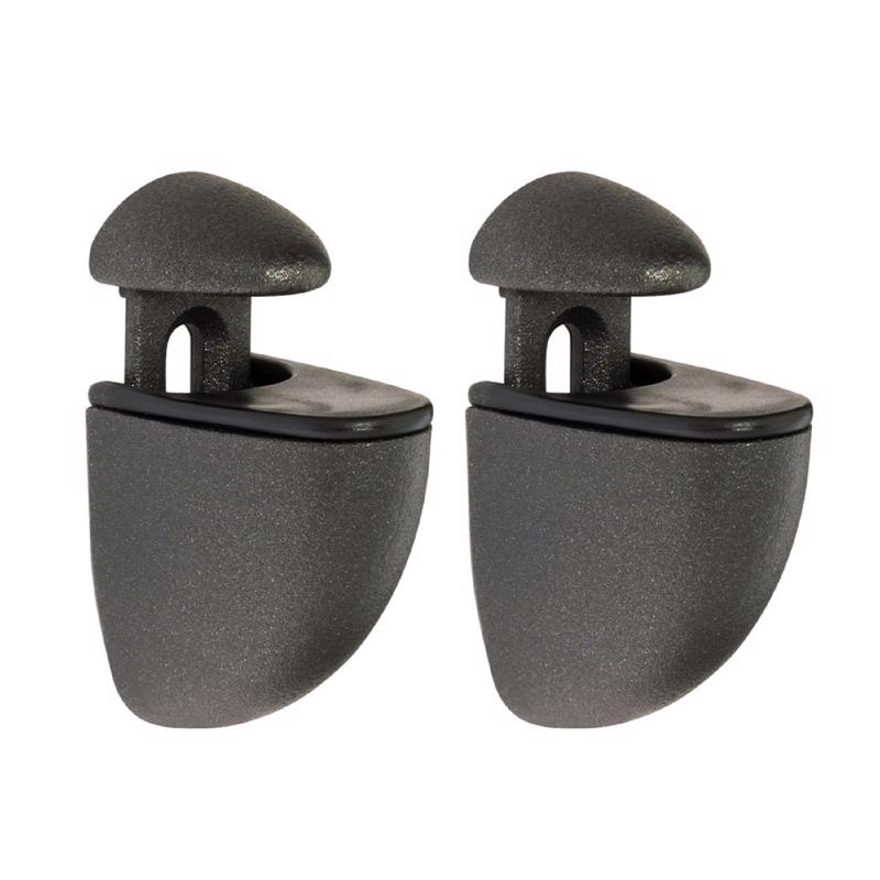 SHELF CLP JAM BLK 3" 2PK