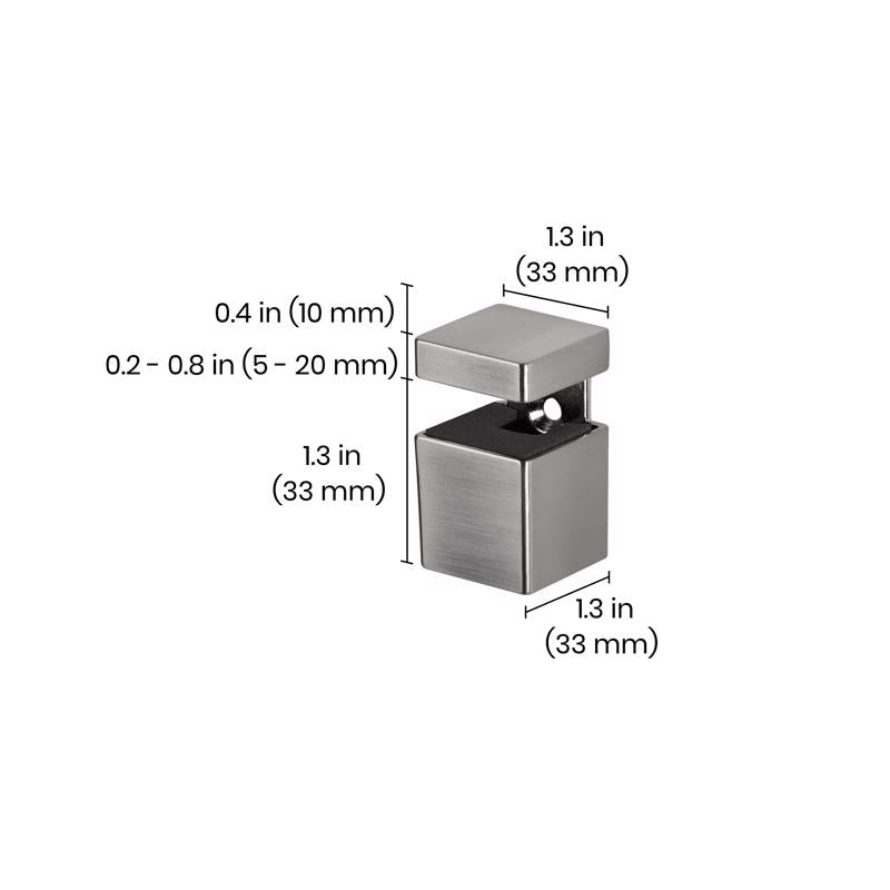 Dolle Bloc 2.5 in. H X 1.3 in. W X 1.3 in. D Silver Metal Shelf Clips