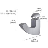 Dolle Scoop Maxi 4.9 in. H X 1.4 in. W X 4.1 in. D Silver Metal Shelf Clips