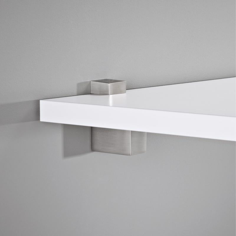 Dolle Cuadro 2.7 in. H X 0.9 in. W X 1.9 in. D Silver Metal Shelf Clips