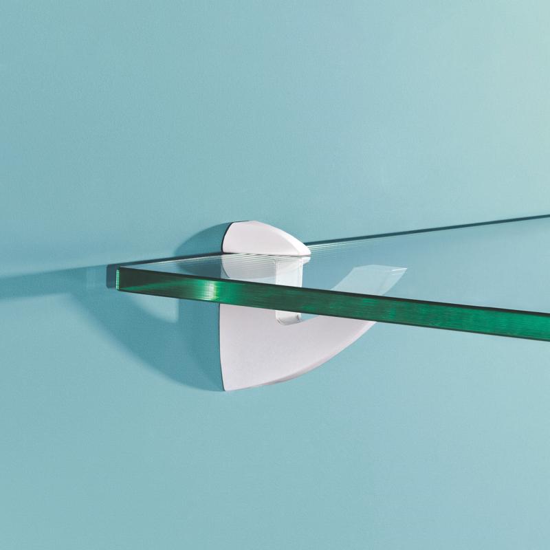 Dolle Scoop 3 in. H X 1 in. W X 2.5 in. D White Metal Shelf Clips