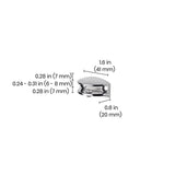 Dolle Flic 1.6 in. H X 1.6 in. W X 0.8 in. D Silver Metal Shelf Clips