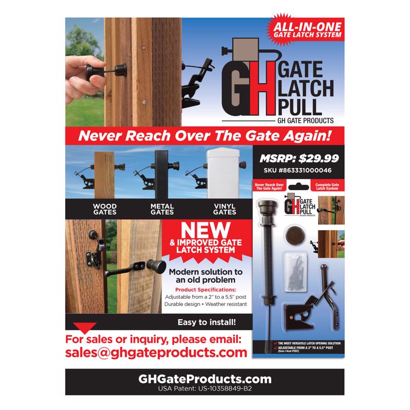GH Gate Products 1.75 in. H X 6.75 in. W X 13 in. L Plastic Gate Latch Pull