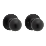 Kwikset Polo Traditional Matte Black Passage Knob 1-3/4 in.