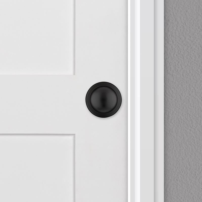 Kwikset Polo Traditional Matte Black Passage Knob 1-3/4 in.