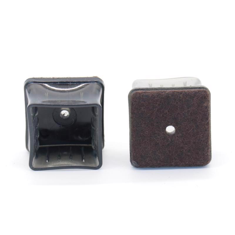 Ace Felt/Plastic Leg Tip Clear Square 0.59 - 0.70 in. W 8 pk