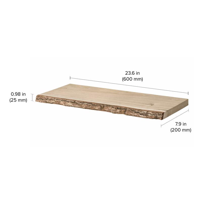 Dolle Lite Nature 0.98 in. H X 23.6 in. W X 7.9 in. D Brown Wood Shelf Board