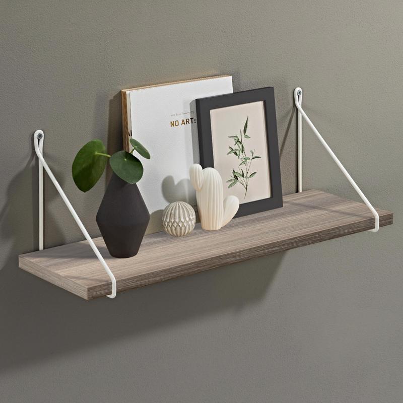 Dolle Lite 0.75 in. H X 31.5 in. W X 9.8 in. D Driftwood Particle Board Shelf Board