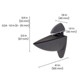 Dolle Ara 4.5 in. H X 1.8 in. W X 4.1 in. D Black Metal Shelf Clips