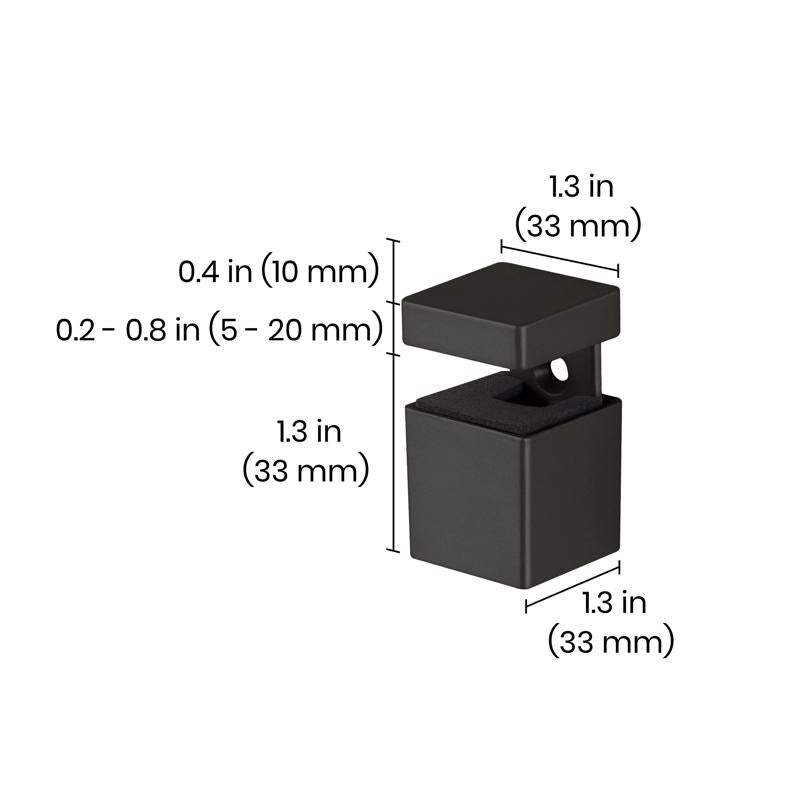 Dolle Bloc 2.5 in. H X 1.3 in. W X 1.3 in. D Black Metal Shelf Clips